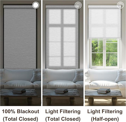 BERISSA Light Filtering Roller Shades for Windows,Cordless Roller Window Shades with Cassette Valance,Linen Roller Blinds,Thermal Insulation Window Shades for Home Door Office. White. 35" W x 72" H