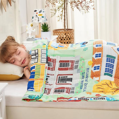 yescool Weighted Blanket 7 Pounds Cooling Weighted Lap Blanket, Girls Heavy Blanket for Sleeping, Breathable Weighted Throw Blanket Gift for 60-80lbs, 40"x60"