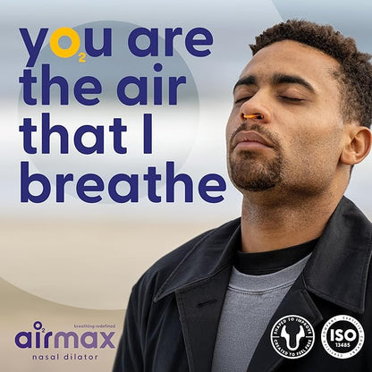 Air Max Nasal Dilators Trial Pack - Anti Snoring Devices - 76% More Airflow for Better Breathing & Against Nasal Congestion - Guaranteed Fit (1x Small & 1x Medium) - Reusable