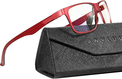 ANYLUV Blue Light Blocking Glasses Men Computer Gaming Glasses Lightweight Al-Mg Metal Anti Eyestrain Eye Protection