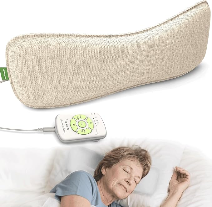 Avantree Slumber 2 – Bluetooth Pillow Speaker for Sleeping with 4 Ultra-Flat Speakers, White Noise, Remote Control & Sleep Timer, Soft Sleep Headphones Design for Side Sleepers – Beige