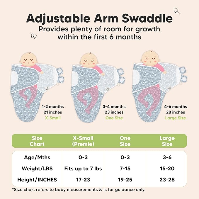 3-Pack Organic Baby Swaddle Sleep Sacks - Swaddles for Newborns, Infant 0-3 Months, Baby Girls, Boys, Soft & Snug Newborn Sleep Sack, Nursery Swaddling Blankets (Excavation, OS)
