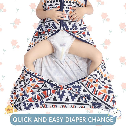 3 Pack Baby Sleep Sack 100% Rayon Cotton Baby Sleeping Bag 2-Way Zipper Toddler Wearable Blankets TOG 0.3. (Soccer&Triangles&Blue, 0-6 Months)