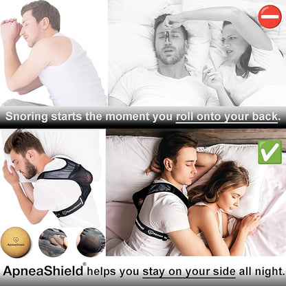 Sleep Position Trainer for Sleeping On Your Side | Side Sleep Trainer | Snore Stopper | Anti Snoring Device | Lightweight, Comfortable, Effective in Reducing Supine Sleep Time