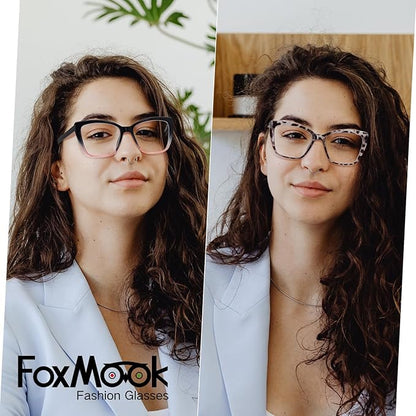 3-Pack Reading Glasses for Women, Oprah Style Frame Spring Hinge Readers Blue Light Blocking Glasses