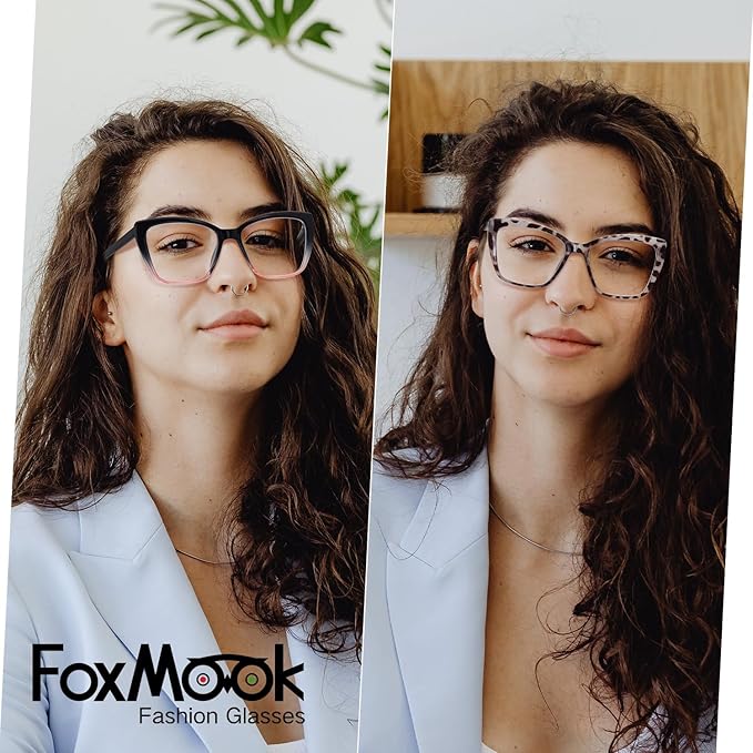 3-Pack Reading Glasses for Women, Oprah Style Frame Spring Hinge Readers Blue Light Blocking Glasses