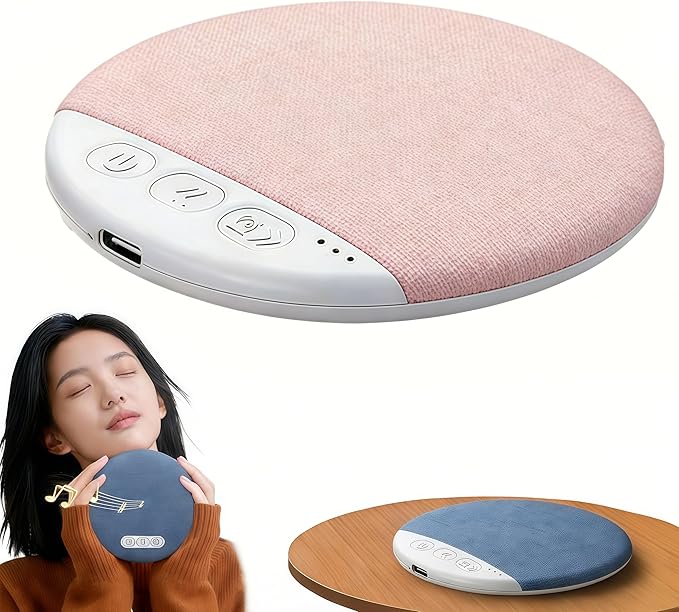 2026 New Sleep Pillow Speaker, Bluetooth Pillow Speaker with White Noise Timer Wireless Sleep Aid with Stereo Bass Private Sleep Headphones for Adult Kids (Pink)