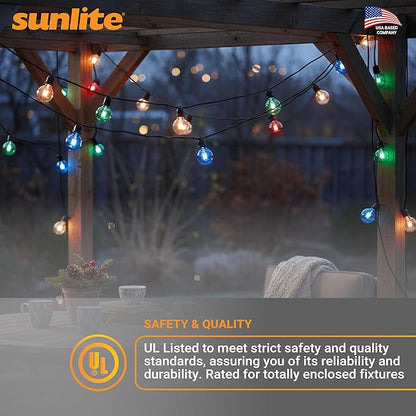 Sunlite 81080 LED Colored Filament A19 Light Bulb, 4.5 Watts, Medium E26 Base, 120 Volts, Transparent Blue, Dimmable, 320 Degree Beam Angle, UL Listed, 2 Count