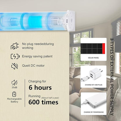 Bringnox Motorized Blinds with Remote,100% Blackout Smart Roller Blinds Compatible with Apple Homekit Google Home and Alexa Via HUB,and Customized (Safari Stone-07)