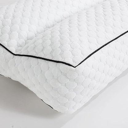 HOMBYS Shredded Memory Foam Knee Pillow for Side Sleepers, 5.5" Height Pillow Between Legs for Aligns Spine & Relieves Pressure Hip & Leg Elevation, Supportive Pillow for Pregnancy, Sciatic,White