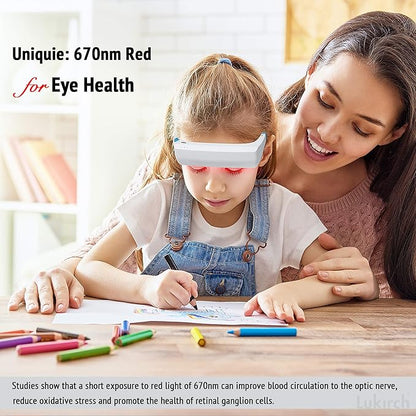 Red Light Therapy Glasses 670nm – Eye Comfort & Visual Wellness, Blue Light Therapy Support for Sleep, Circadian Rhythm, Jet Lag & Seasonal Mood, Red & Blue (2-in-1)