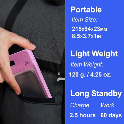 Locker Phone Holder - Timed Phone Lock Case Bad Habits, Time Locking Container, Smartphone Jail with Timer Reduce Screen Time Improve Productivity, Cell Phone Storage Box - Pink