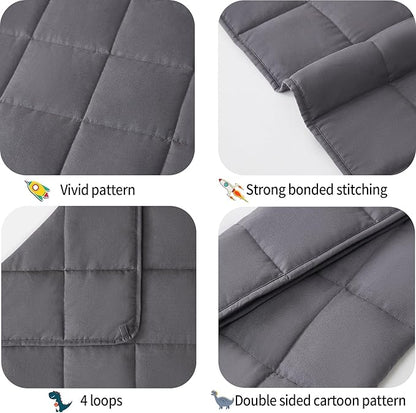 HOSUKKO Weighted Blanket - 3 lbs Grey Heavy Blanket - Breathable Blanket(36 * 48 inches, 3 lbs)