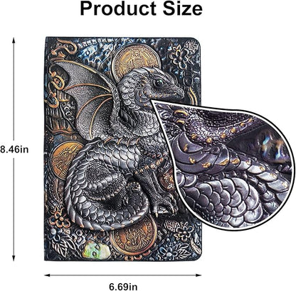 3D Dragon Bluetooth Speaker with Night Light, 3W Portable Wireless Music Mood Book Lamp for Outdoor or Home Party, Decorative Faux Books Decor for Office