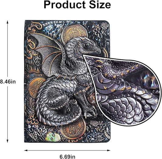 3D Dragon Bluetooth Speaker with Night Light, 3W Portable Wireless Music Mood Book Lamp for Outdoor or Home Party, Decorative Faux Books Decor for Office
