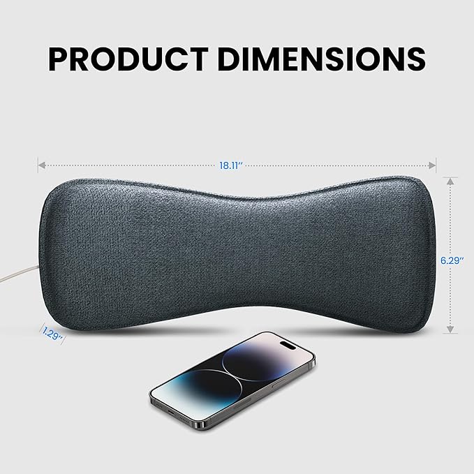 Avantree Slumber 2 – Bluetooth Pillow Speaker for Sleeping with 4 Flat Speakers, Remote Control and Sleep Timer, Built-in White Noise, Soft & Comfortable Design for Side Sleepers, Podcasts & Audiobook