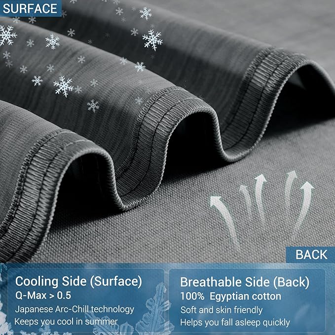 Marchpower Cooling Blanket for Hot Sleepers Twin Size, Arc-Chill Cooling Blanket with Double-Sided Design, Japanese Cooling Fiber Absorbs Body Heat, Lightweight Soft Cold Blankets for Sleeping Summer