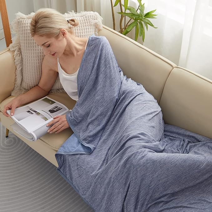 Marchpower Cooling Blanket Queen Size For Hot Sleepers, Arc-Chill Cooling Blanket with Double-Sided Design, Japanese Cooling Fiber Absorbs Body Heat, Lightweight Soft Cold Blankets For Sleeping Summer