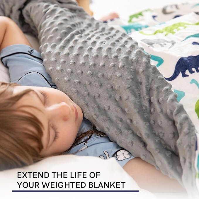 YnM Duvet Cover for Weighted Blankets (Dinosaur, 41''x60'')