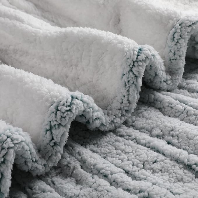 Electric Heated Blanket 72"x84" Full Size Sherpa Fleece - 4 Heat Settings & 10H Auto Shut Off for Safe Overnight Use, Fast Heating, Machine Washable for Bed, Couch, Office - Light Blue