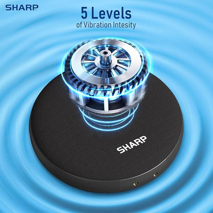 Sharp Vibrating Alarm Clock for Heavy Sleepers – Super Loud Bed Shaker Under Pillow, 29-Hr Rechargeable Battery, 3 Modes, 5 Vibration & 5 Volume Levels, 6-Step Dimmer, Cordless Travel Alarm