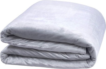 Minky Weighted Blanket, Large King Size 90”x92” | 15LB Heavy Blanket with Premium Glass Beads – Soft Microfiber Fleece Throw Blanket for Adults, fits Queen and King Beds (Gray)