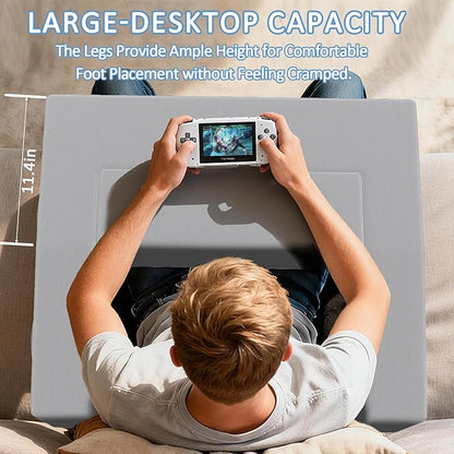 Machine Washable Lap Desk Pillow with Removable Cover Adjustable Angle Gaming & Reading Pillow for Teens Adults Multipurpose Laptop Bed Tray with Arms for Working, Napping Crafts (2)