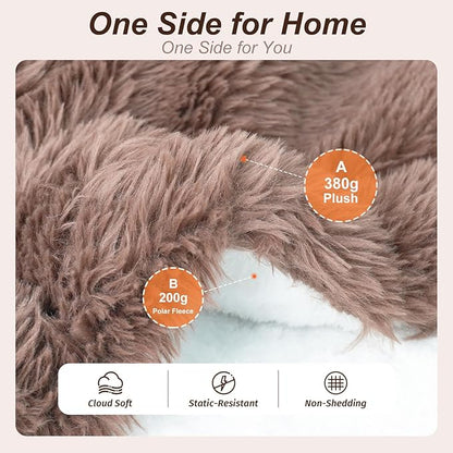 Electric Blanket - Heated Blanket with 6 Heating Levels, 4 Hour Auto Off, Ultra Soft, Overheat Protection, ETL Certified (Brown, 50"X60")