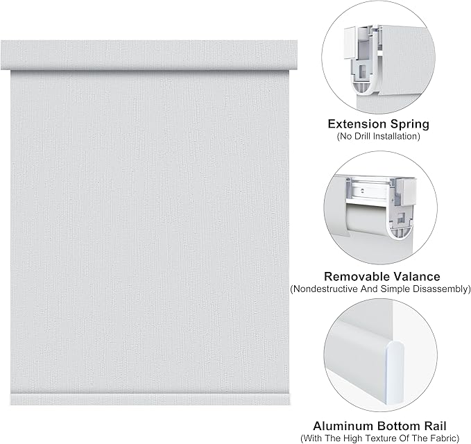 Bringnox No Drill Motorized Blinds with Remote,Blackout Windows,with Apple Homekit,Alexa,Google, with App,Voice Control Custom Size
