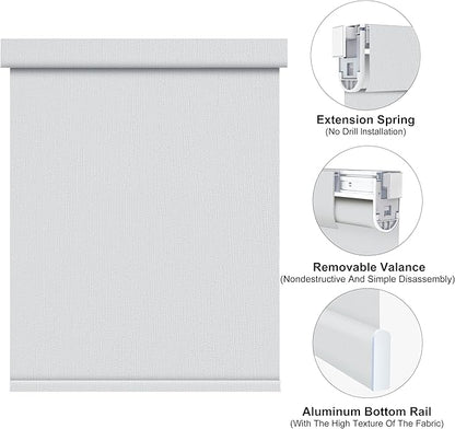Bringnox No Drill Motorized Blinds with Remote,Blackout Windows,with Apple Homekit,Alexa,Google, with App,Voice Control Custom Size
