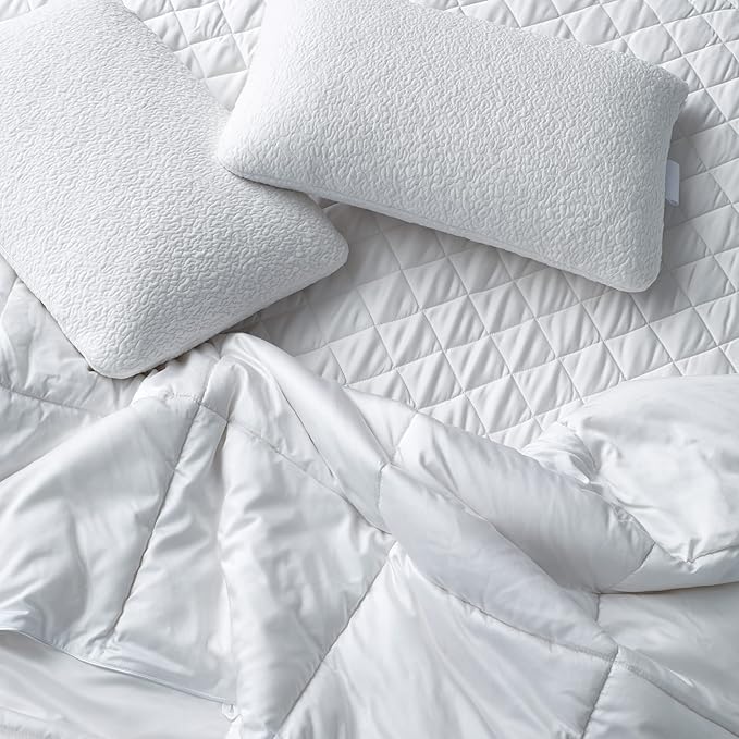 SIJO Temperature Regulating Mattress Pad, Best Cooling Mattress Pad Award Winner by Sleep Foundation, Water Proof Summer Mattress Cover Protector for Hot Sleepers (California King)