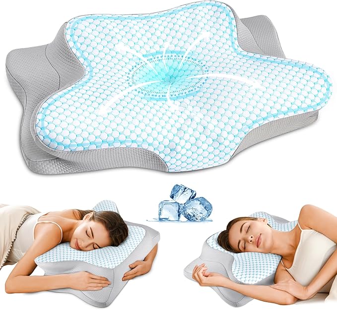 Cervical Pillow for Neck and Shoulder Pain Relief - Ergonomic Neck Pillow for Sleeping, Contour Memory Foam Pillows Side Sleeper Pillow for Neck Support, Bed Pillow for Side Back Stomach Sleepers