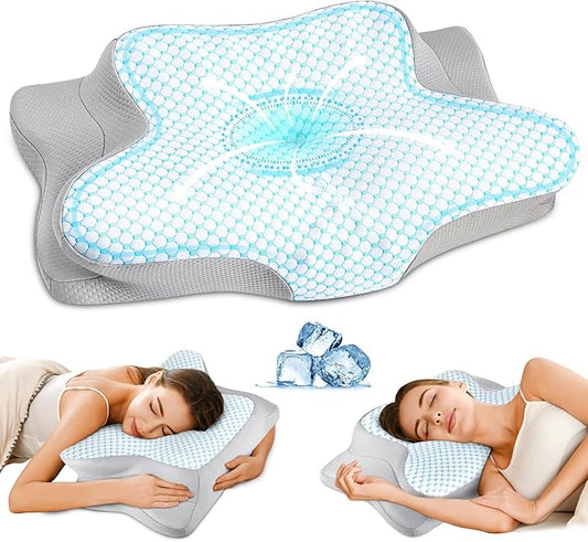 Cervical Pillow for Neck and Shoulder Pain Relief - Ergonomic Neck Pillow for Sleeping, Contour Memory Foam Pillows Side Sleeper Pillow for Neck Support, Bed Pillow for Side Back Stomach Sleepers