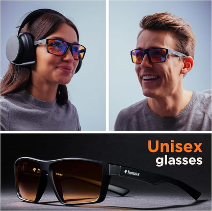 Horus X • Blue Light Glasses Men Women | Blue Light Blocking Glasses for Screen Anti-Fatigue Eye Migraine | Gaming Glasses V3