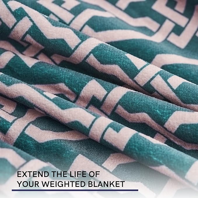 YnM Fuzzy Duvet Cover for Weighted Blankets (Infinite, 48''x72'')