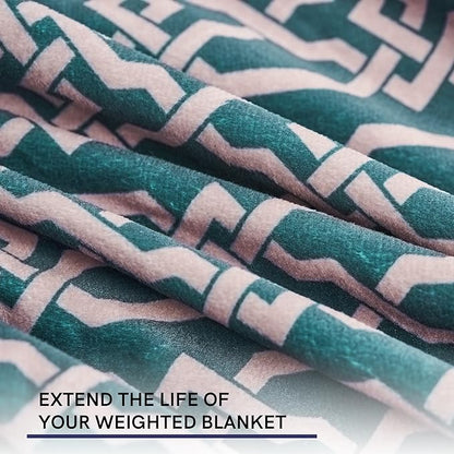 YnM Fuzzy Duvet Cover for Weighted Blankets (Infinite, 48''x72'')