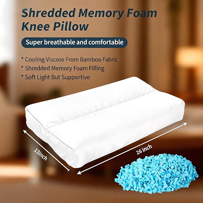 goprety Knee Pillow for Side Sleepers – Relieve Hip, Back & Sciatica Pain, Support Spine Alignment for Better Sleep