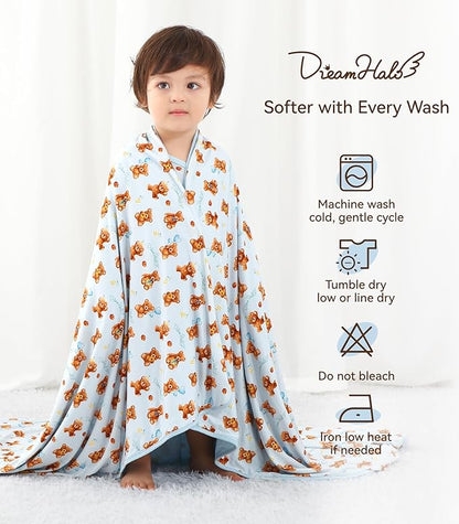 Premium Baby Blankets, Soft Viscose from Bamboo Blanket for Boys and Girls, Nursery Crib Bedding Quilt for Newborn and Toddler, Cooling for Hot Sleepers 50'' x 50'' Bear