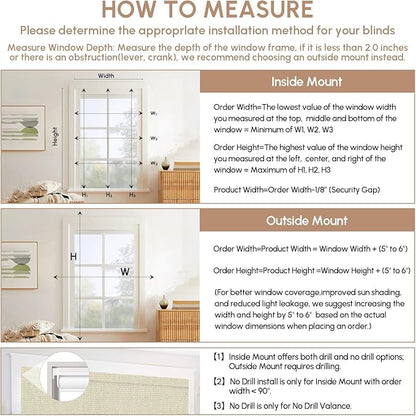 Kincmo No Drill Motorized Blinds with Remote, 100% Blackout Roller Shades for Windows, Custom Electric Blinds Compatible with Alexa, Apple Homekit, Google Home (100% Blackout Dual Sided Beige)