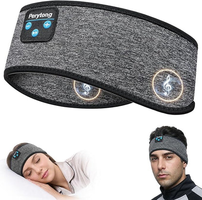 Perytong Sleep Headphones Wireless, Bluetooth Sports Headband Headphones with Ultra-Thin HD Stereo Speakers Perfect for Sleeping,Workout,Jogging,Yoga,Insomnia, Air Travel, Meditation (Tungsten Gray)