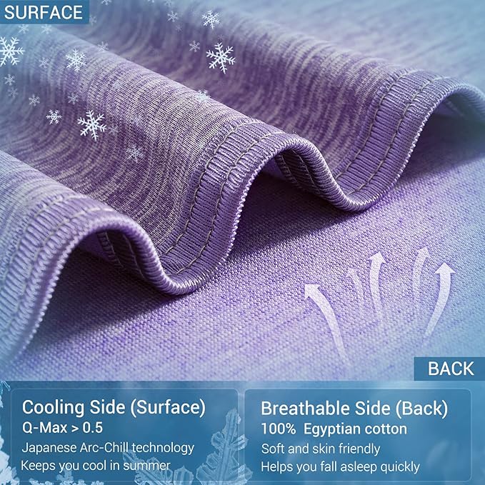 Marchpower Arc-Chill Cooling Blanket for Hot Sleepers Queen Size, Double-Sided Design Japanese Cooling Fiber Absorbs Body Heat, Lightweight Soft Cold Blankets for Summer Sleeping Bed