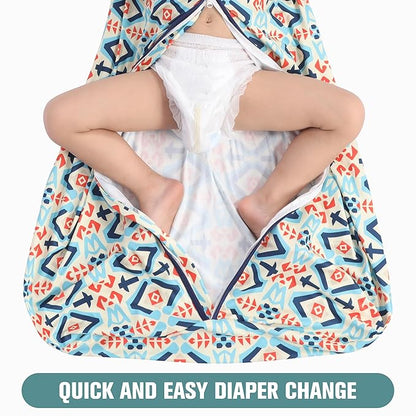 Baby Sleep Sack 18-24 Months 3 Pack Baby Wearable Blanket 100% Rayon Cotton 2-Way Zipper Toddler Sleeping Sack .Comfy Soft Lightweight TOG 0.3 (Bohemia&Checkered&Blue)