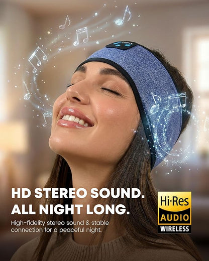 Sleep Headphones Headband Bluetooth 5.4 - Comfortable Wireless Headphones with Ultra-Thin HD Speakers for Travel, Yoga, Running, Insomnia Relief