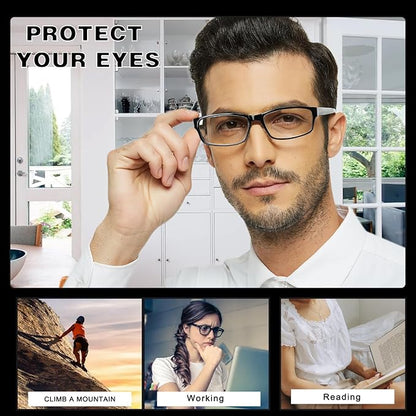 JOSCHOO Computer Reading Glasses for Women and Men 6 Pack Blue Light Blocking Spring Hinge Readers
