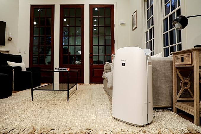 SHARP Smart Air Purifier with Humidifier Combo – Covers up to 2,603 sqft in one hour, Compatible w/Alexa & Google Asst. True HEPA Filter, for XL Rooms, Living Room, Dining Room - KCP110UW