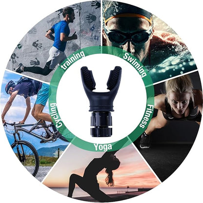 Portable Breathing Trainer with Adjustable Resistance Settings Muscle Trainer Exercise Device Resistance Trainer to Improve Breathing Capacity Enhance Muscle Training Strength