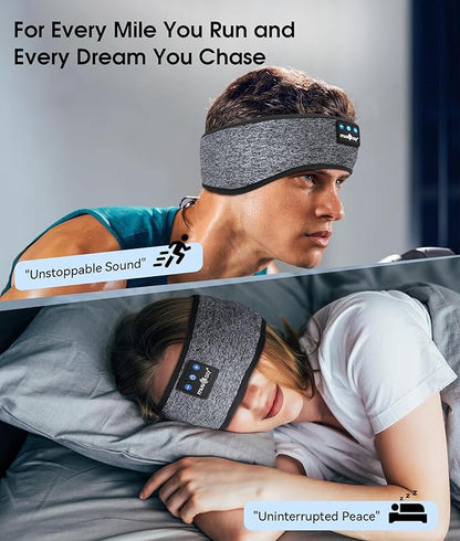 MUSICOZY Sleep Headphones Bluetooth 5.4 Headband, Wireless Earphones Music Sleep Earbuds Sleeping Eye Mask with HD Stereo Speakers for Workout Running Travel Yoga, Ideal Gifts for Men Women