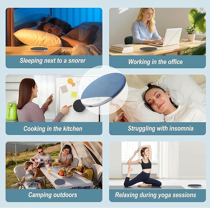2026 New Sleep Pillow Speaker, Bluetooth Pillow Speaker with White Noise Timer Wireless Sleep Aid with Stereo Bass Private Sleep Headphones for Adult Kids (B)