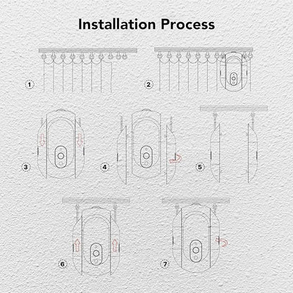 Fafeicy Smart Automatic Curtain Opener with Remote Control, for Home, 120 r/min Speed, for Living Room and Bedroom Curtains