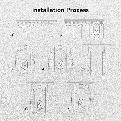 Automatic Curtain Opener with Remote Control, Electric Curtain Driver Smart Electric Curtain Robot for Home
